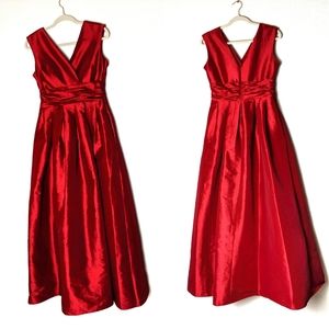 Marina red Christmas holiday long dress gown. 6.